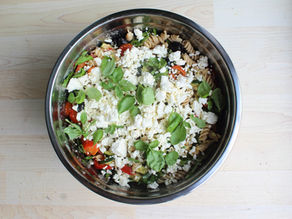 Vegetable, Feta and Lemon Pasta Salad