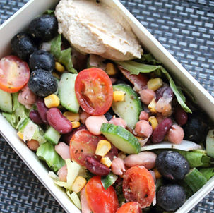 Mixed Bean and Hummus Salad