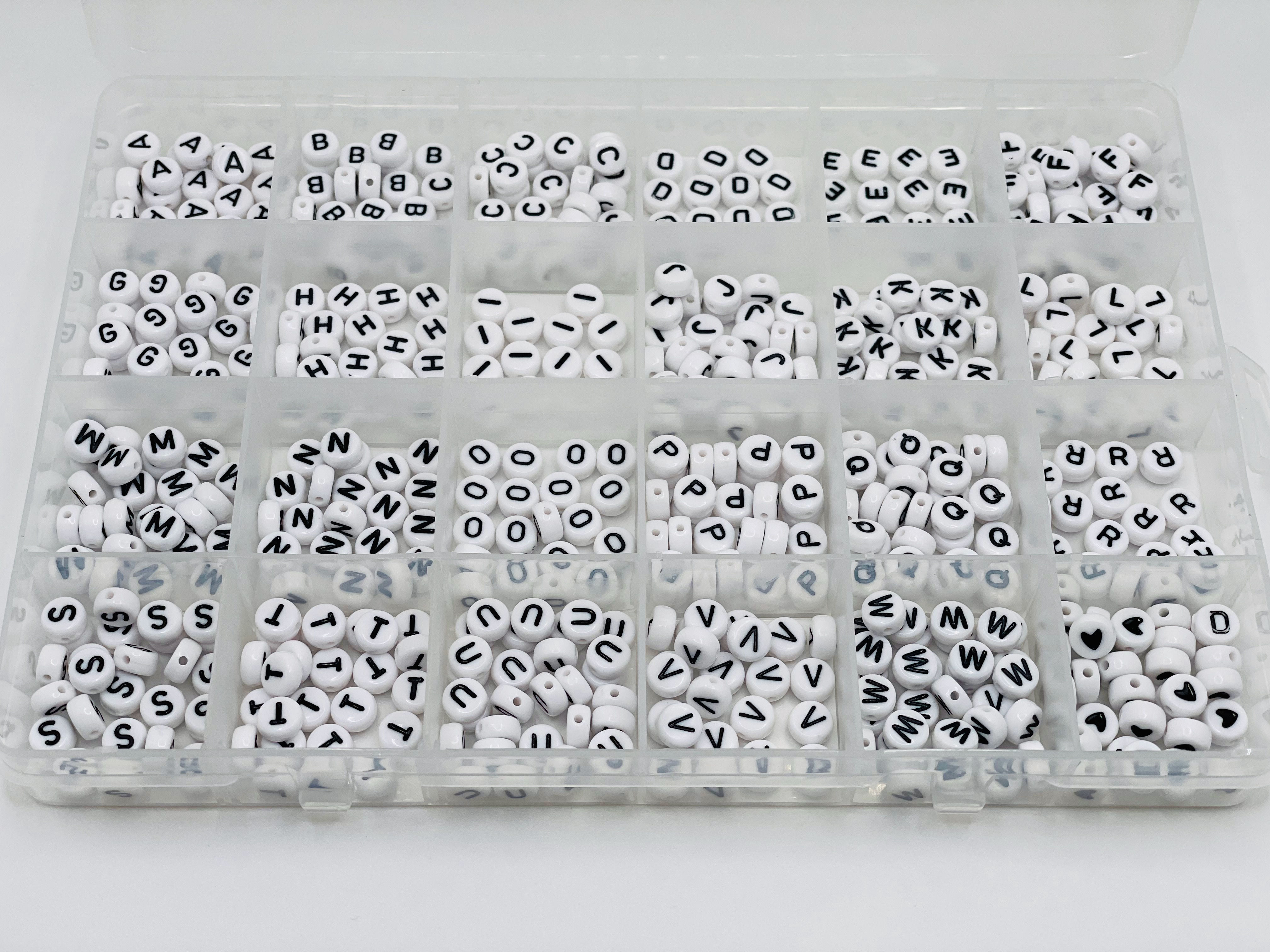 White button letters