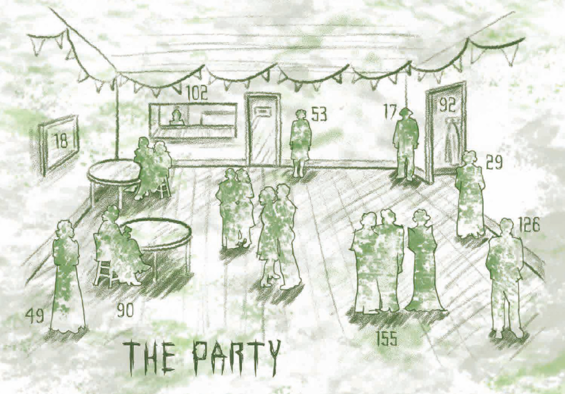 One of the scene cards in the first prototype of the game