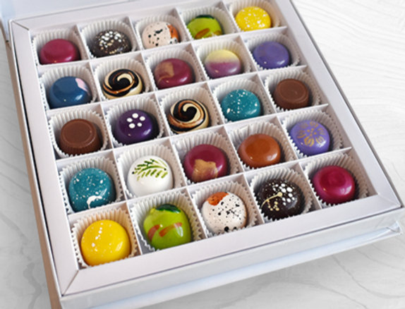 Premium Chocolate Bonbon Gift Box - 25-Piece Assortment - Large Sharable Box