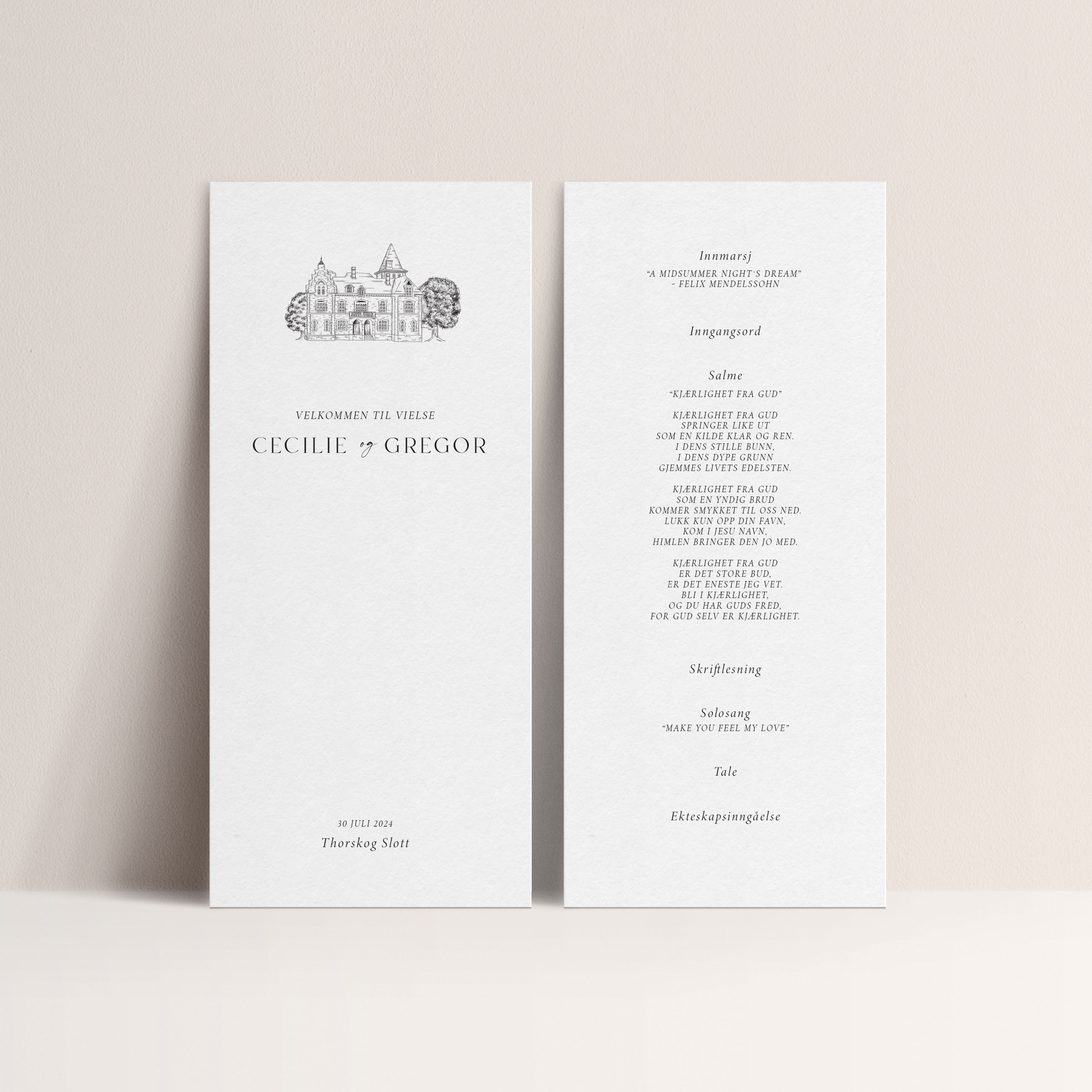 Vielsesprogram - Modernline