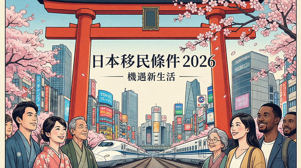 日本移民條件 2026：5大簽證、永住權與入籍的終極指南