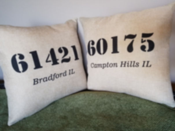 Pillows - Zip Codes