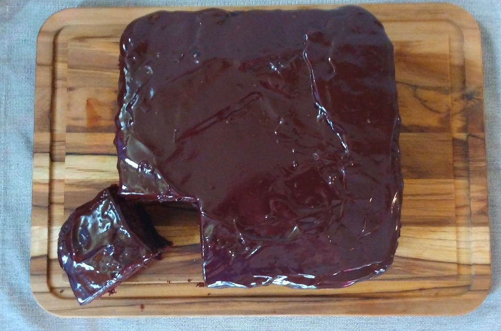 Chocolate Sour Cream Zucchini Cake with Chocolate Glaze