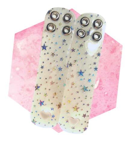 Clear Jelly Twinkle Star Vegan Toe Guard Strip
