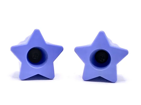 ภาพขนาดย่อ: Bolt-On TWINKLE TOES Star Toe Stops, PERIWINKLE TWINKLE (Pair)