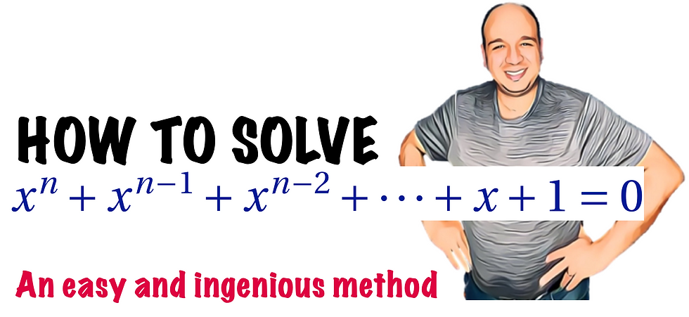 How to Solve x^n + x^(n-1) + ... +x + 1 =0?