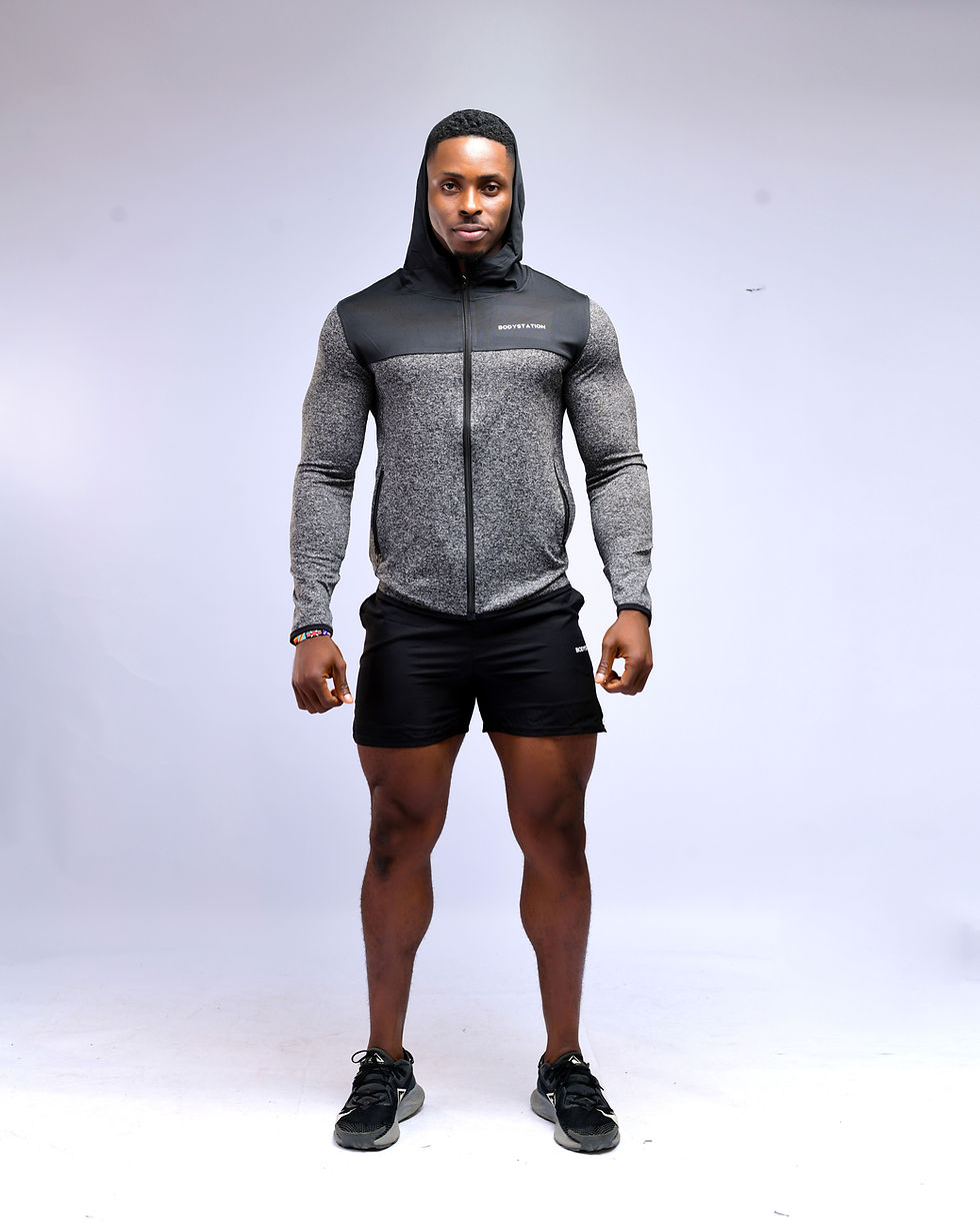 Thumbnail: Men's Long Sleeve Tight Fit Hoodie