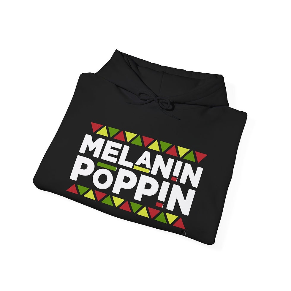 Thumbnail: Melanin Poppin Hoodie — Afrocentric Pullover (white letters)