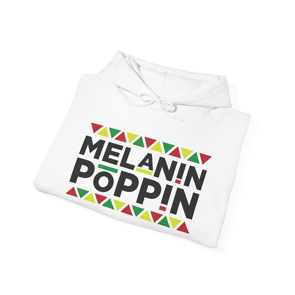 Thumbnail: Melanin Poppin Hoodie — Afrocentric Pullover (black letters)