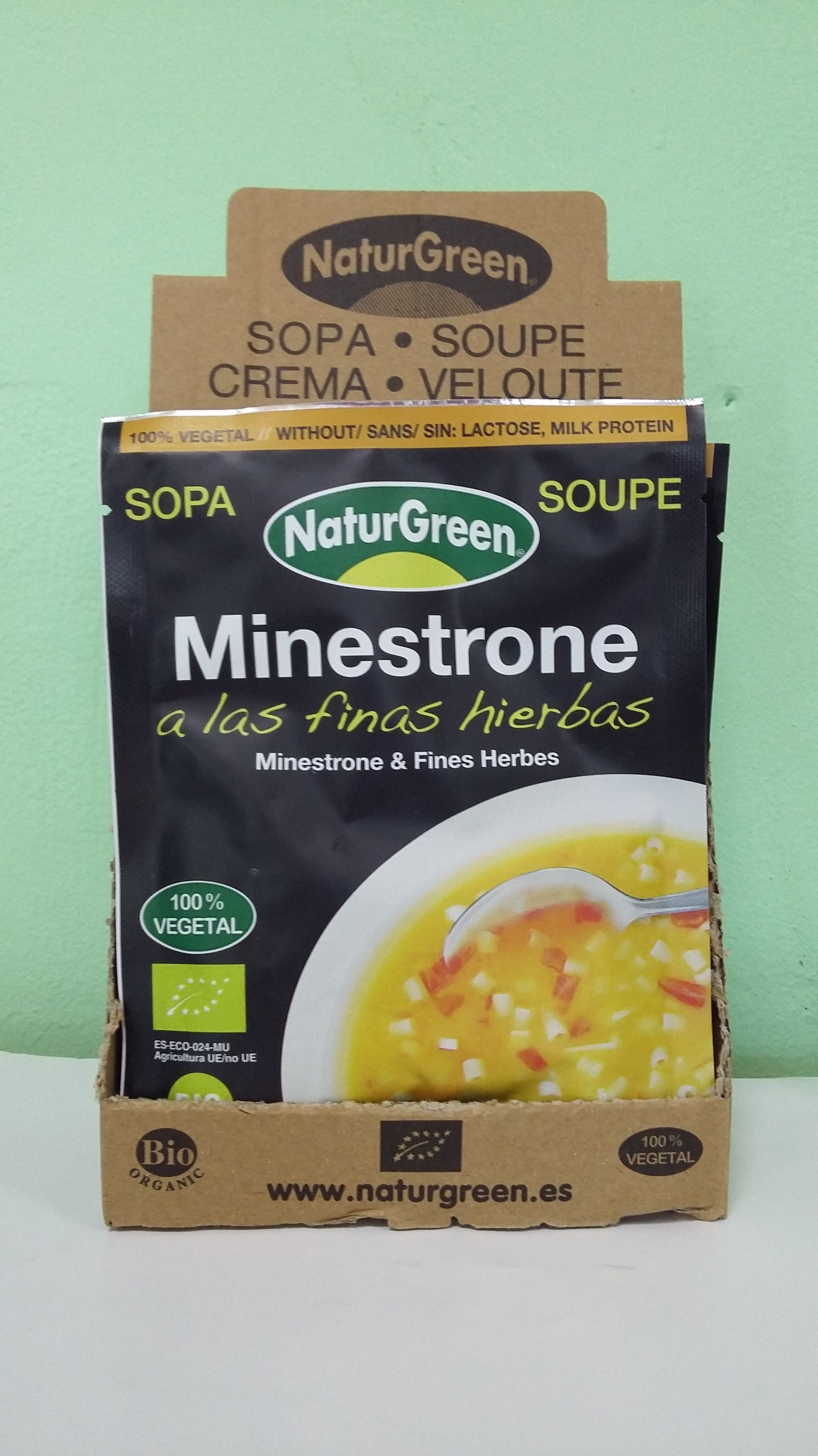 Sopa Minestrone finas hierbas Naturgreen 40 g