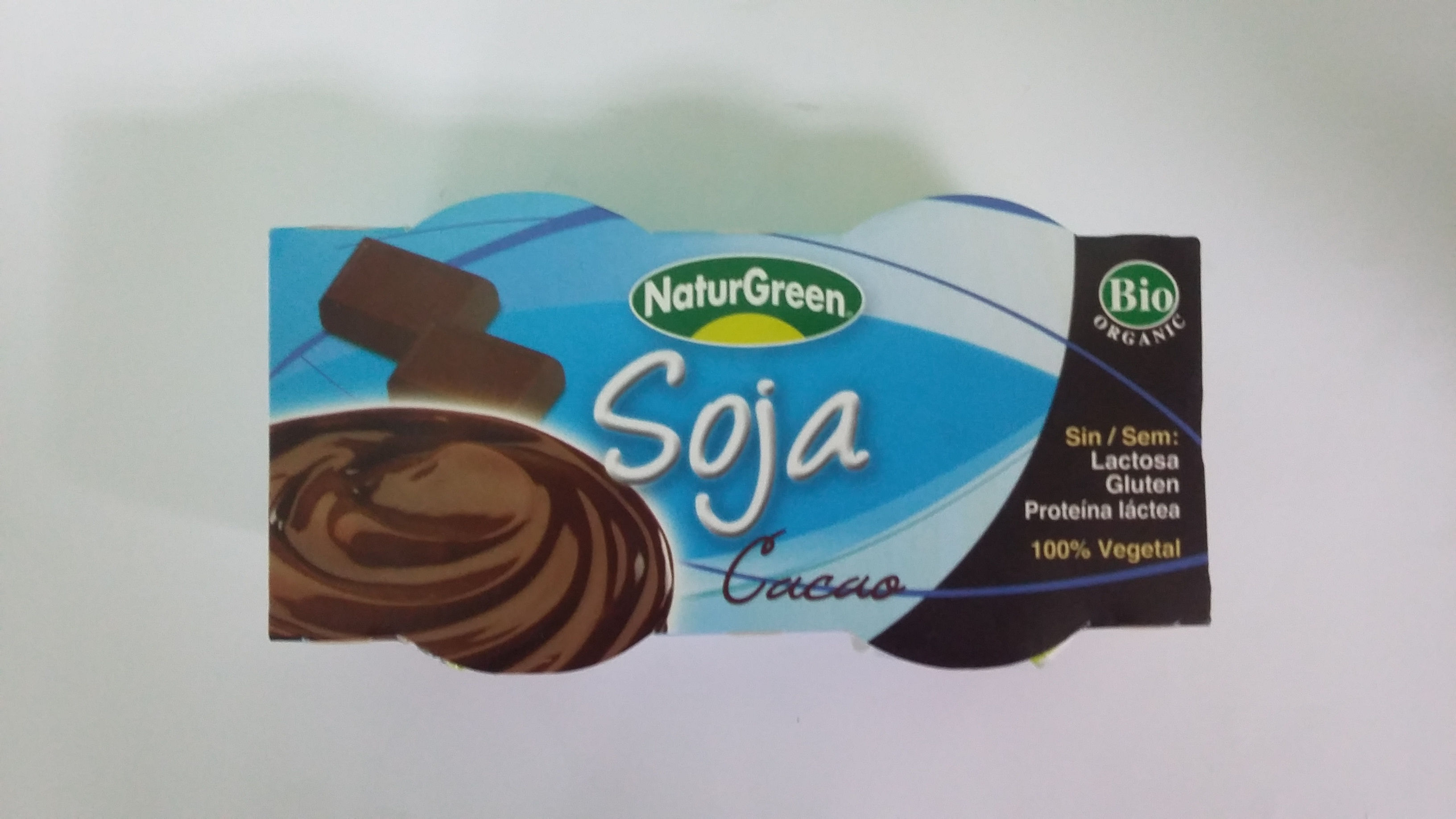 Postre de soja cacao eco Naturgreen 2x125g