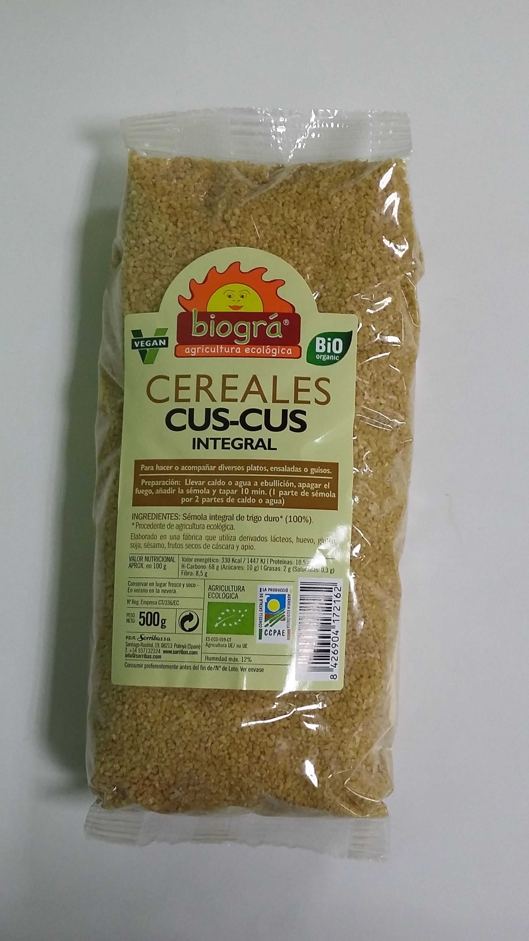 Cus-cus integral ecológico Biográ 500 g