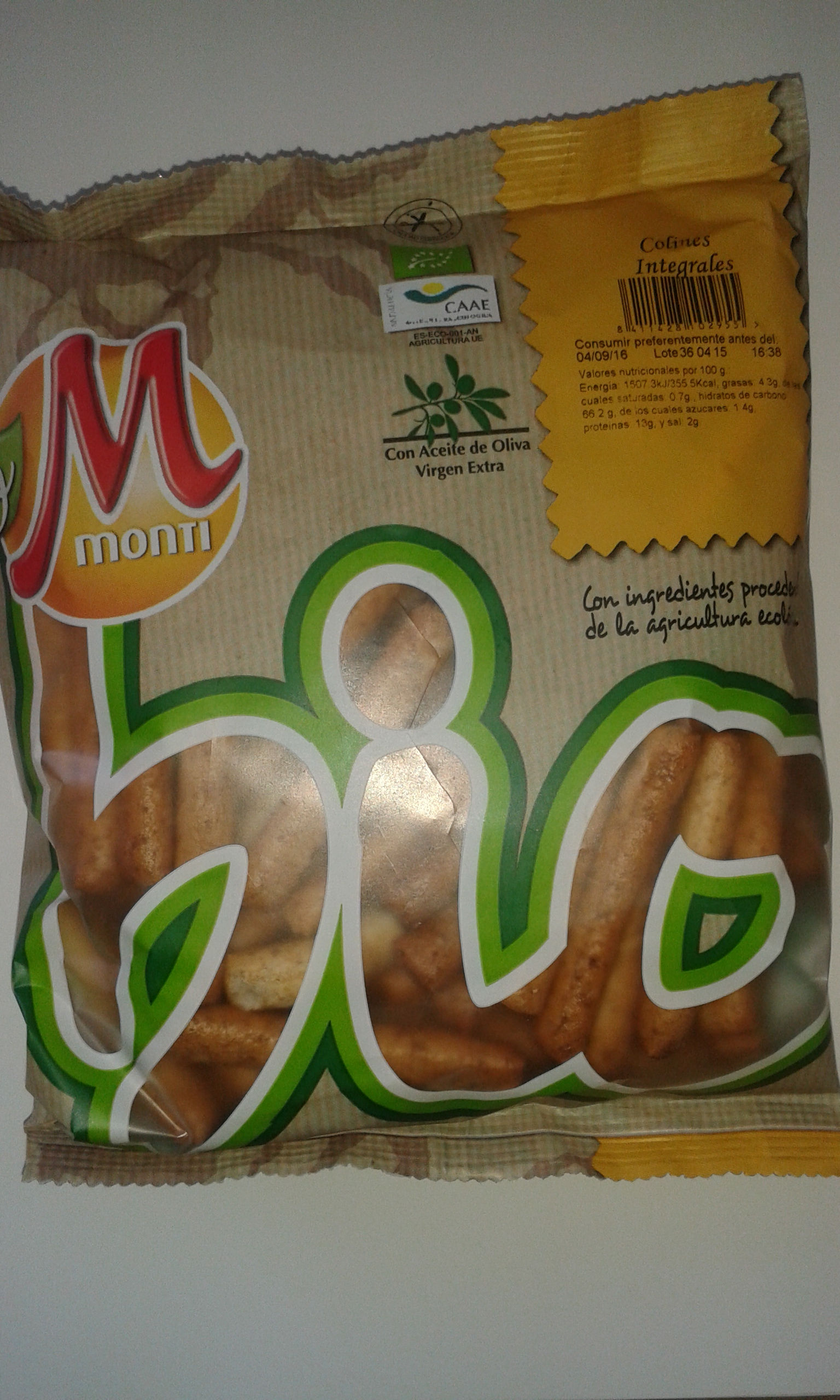 Colines integrales ecológicos bioMonti 200g