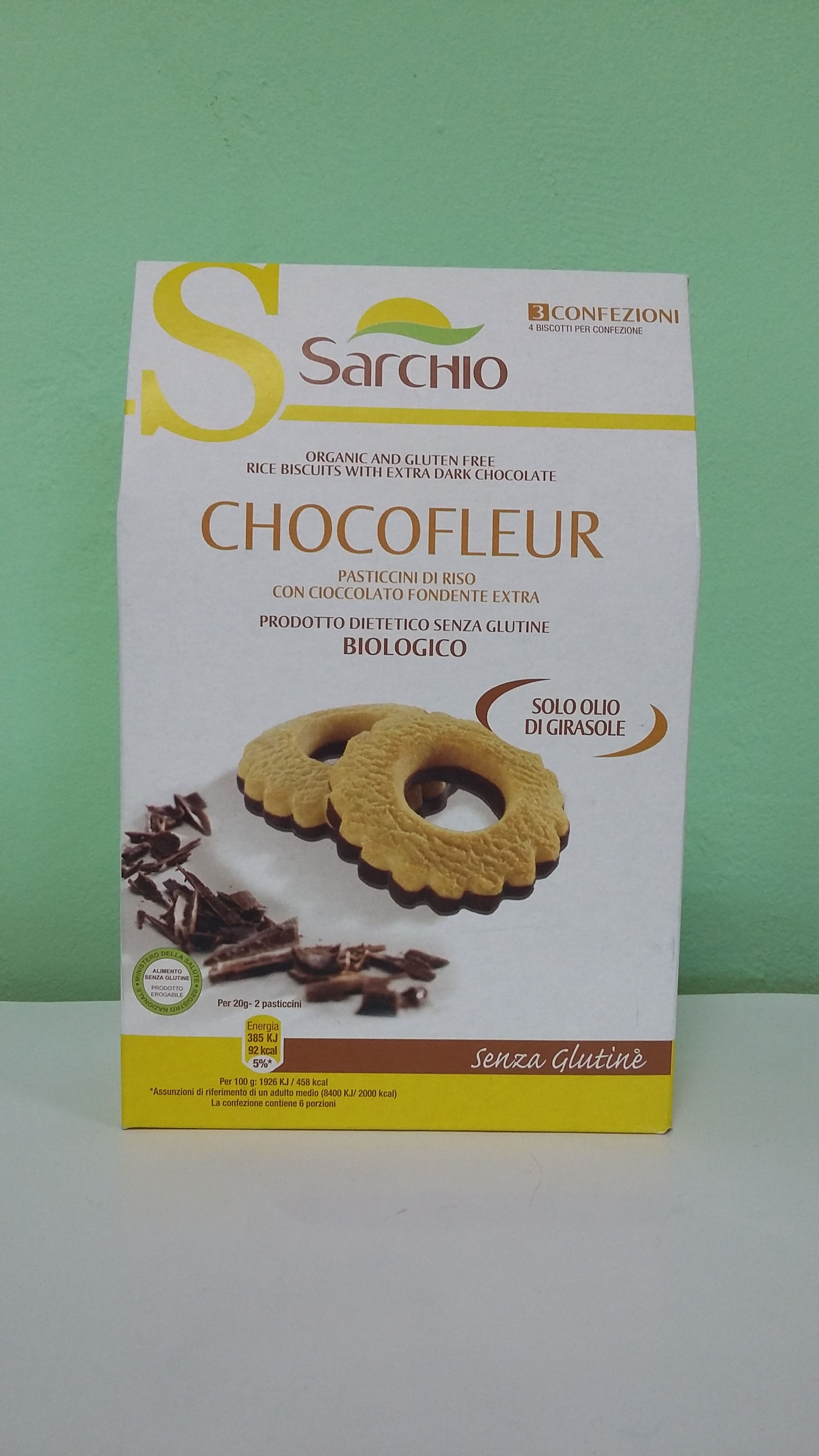 Galletas sin gluten con chocolate eco Sarchio 120g