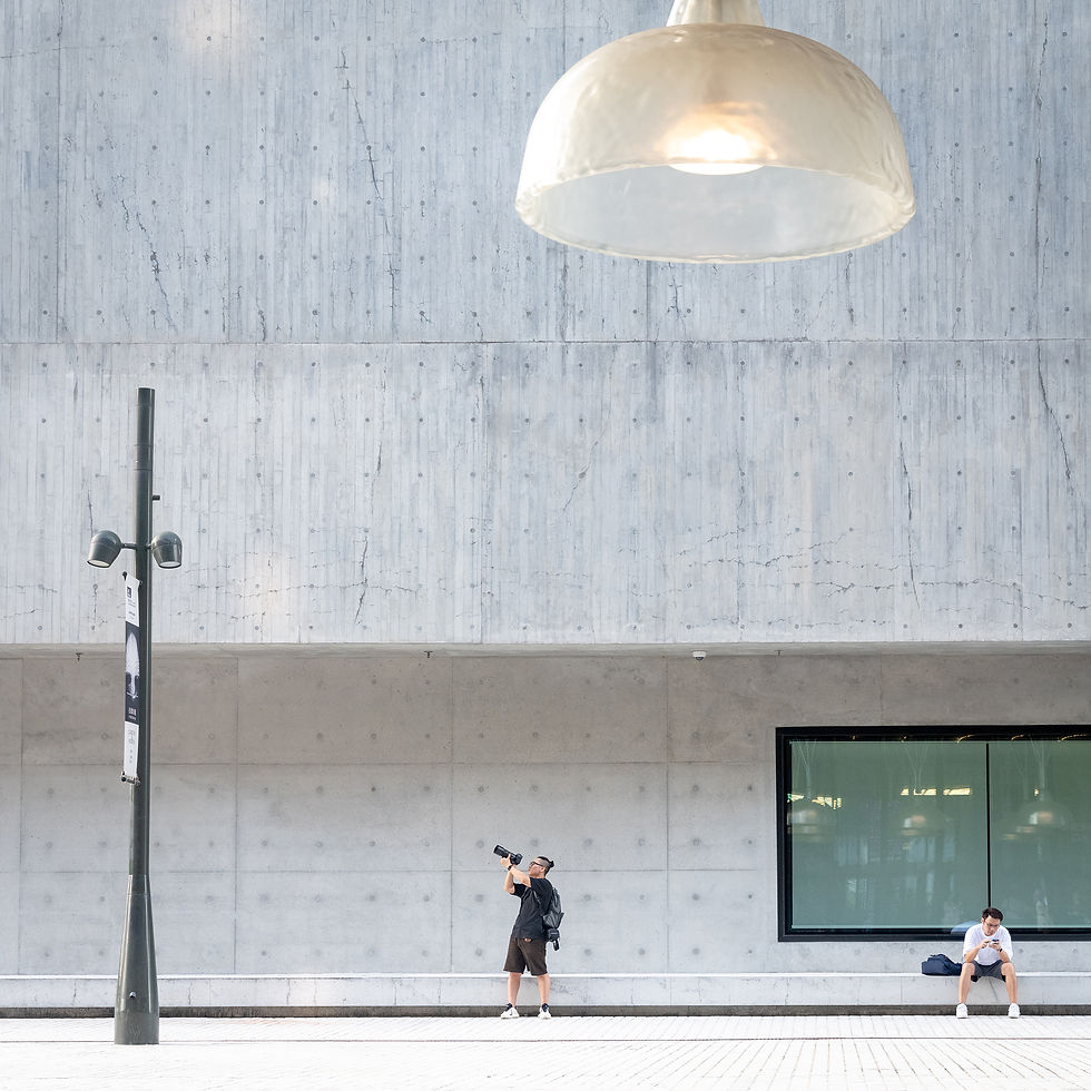 Minimalist photography taken in the outdoor area of M+ Museum in Hong Kong