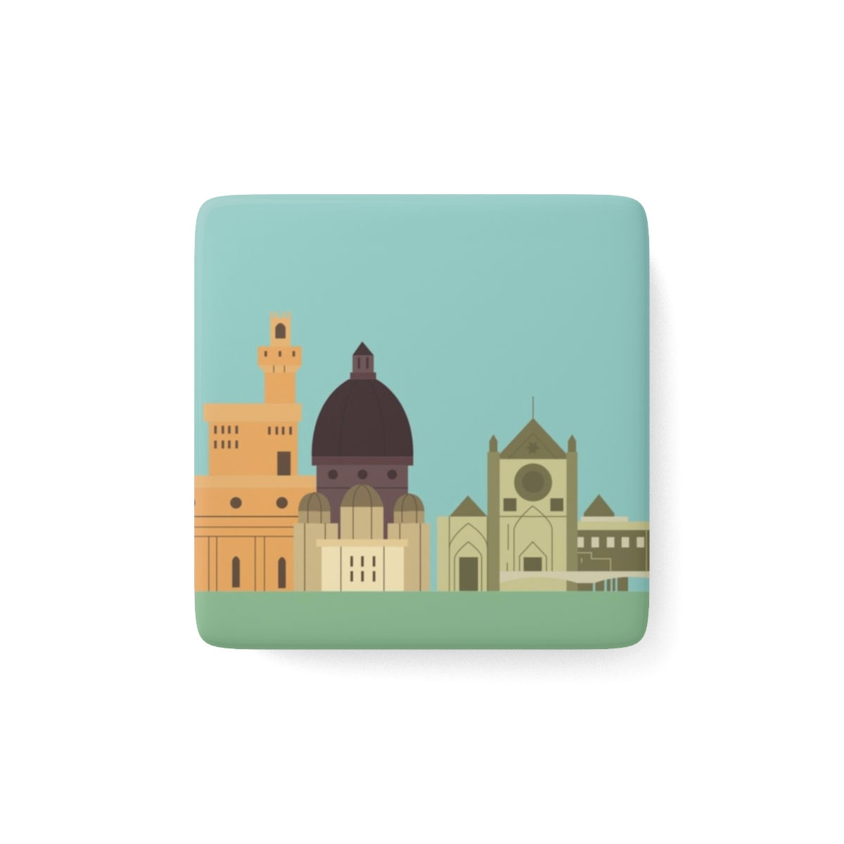 Porcelain Magnet, Square