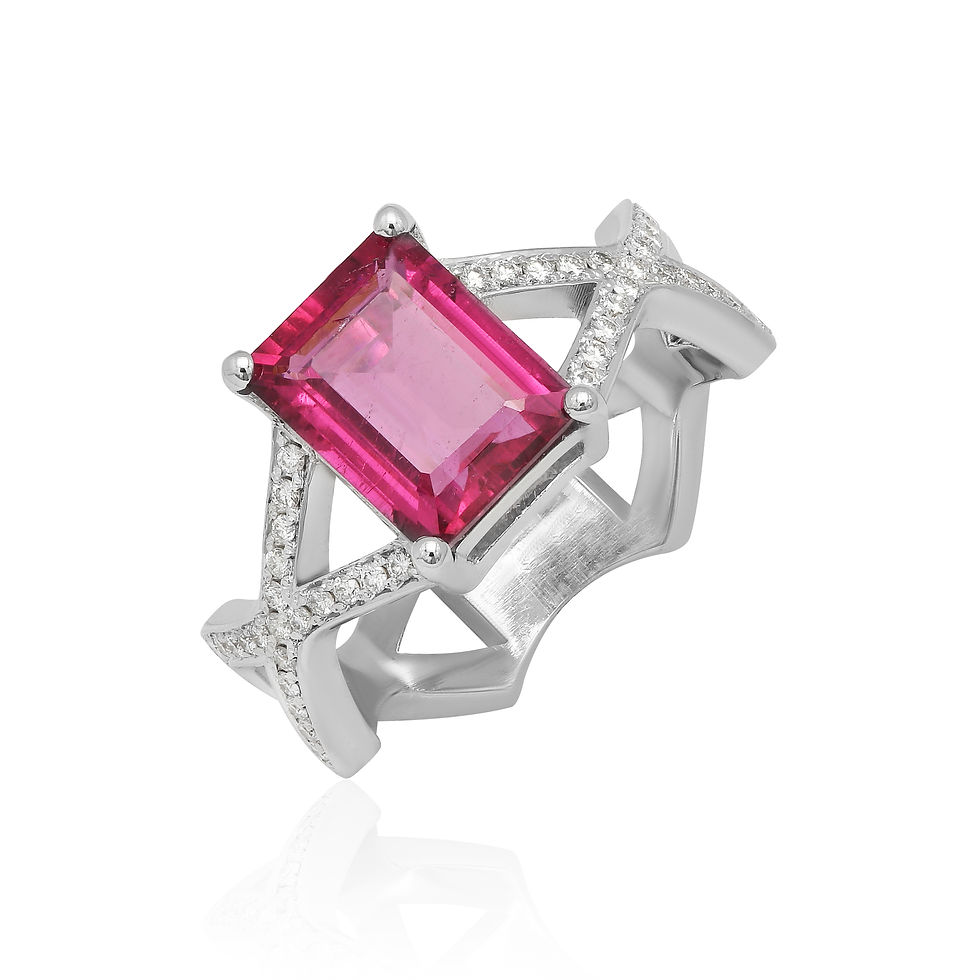 Bague rubellite