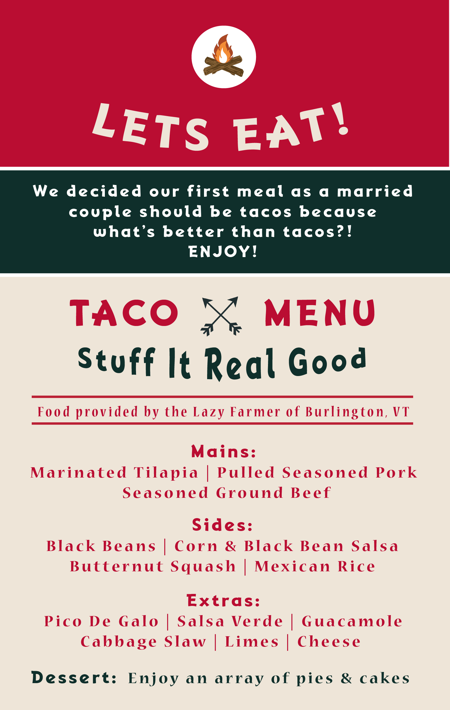 Wedding Menu