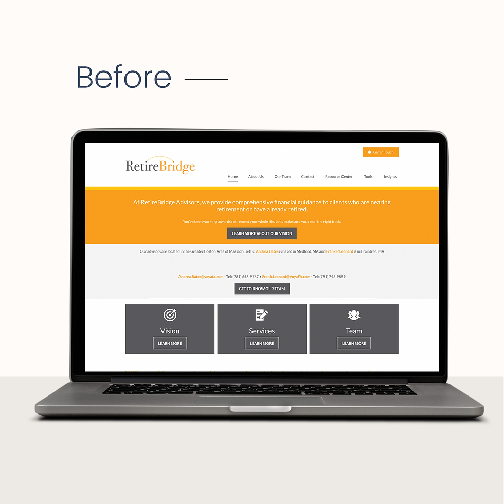 website before
