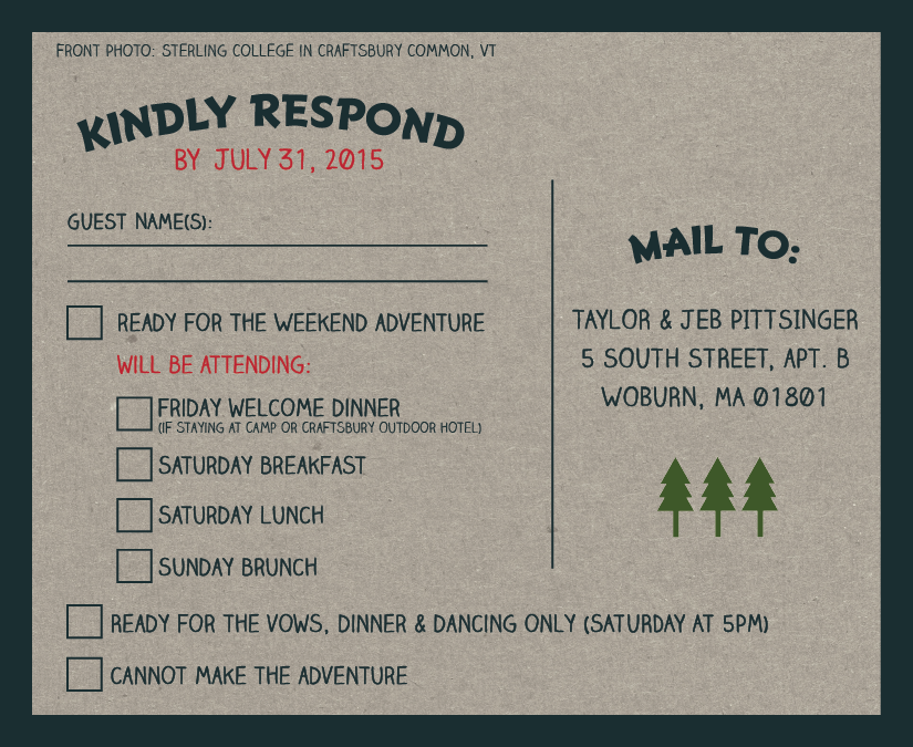 RSVP Postcard Back