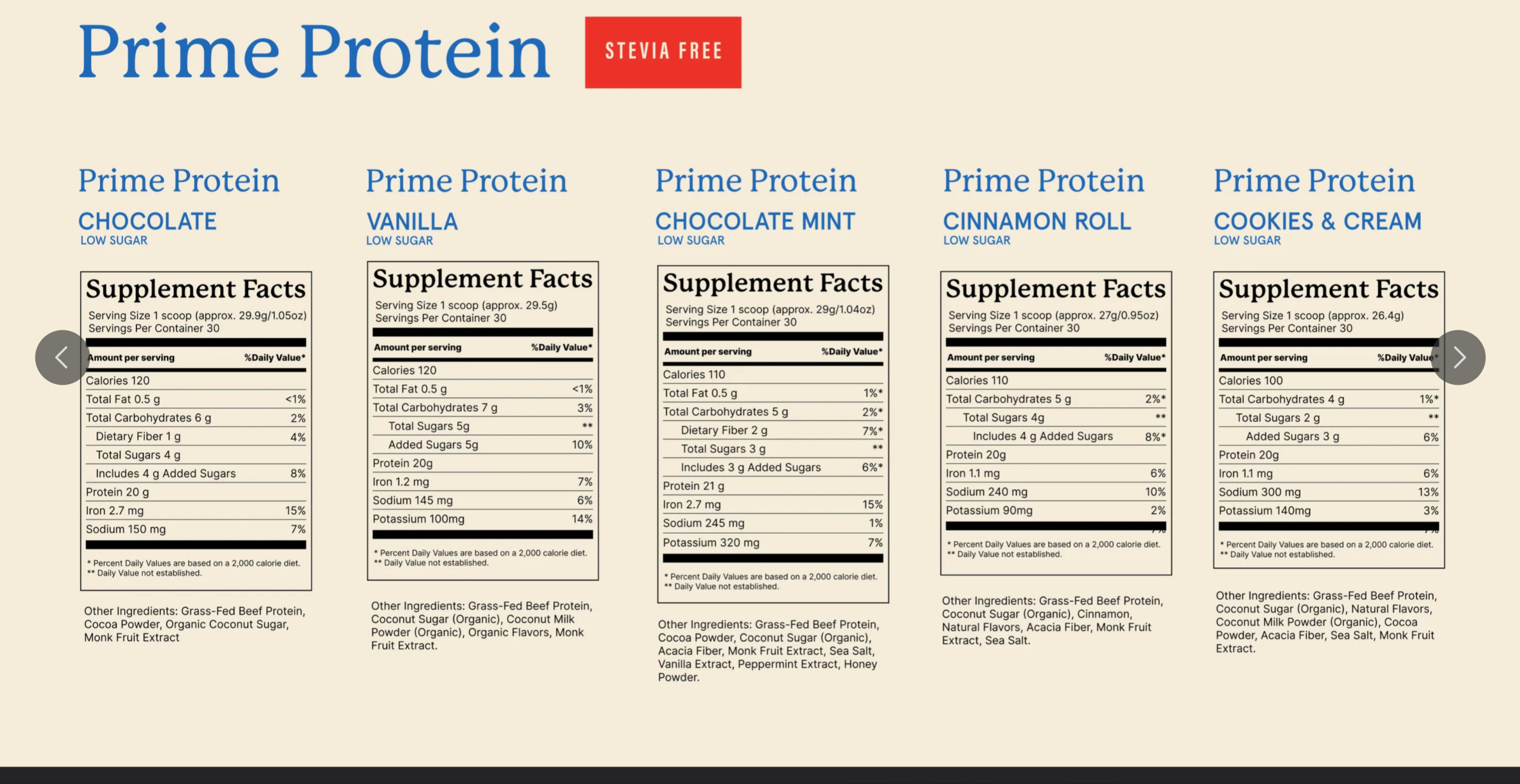 Prime Protein Flavors