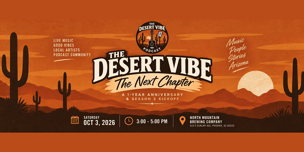 Celebrate the Desert Vibe Podcast’s first anniversary with live music, collaborations, and community at North Mountain Brewing.