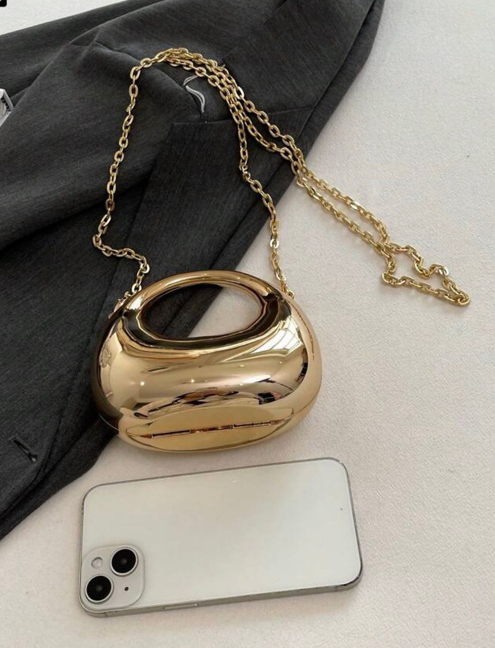 Thumbnail: Albidalove crescent-shaped acrylic handbag, mini bag with handle, versatile and 