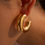 Thumbnail: Albidalove 1-2 Pairs Of Smooth C-Shape Pearl Hoop Earrings
