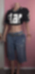 Thumbnail: Albidalove Bermuda shorts with distressed details on the front, made from stretc