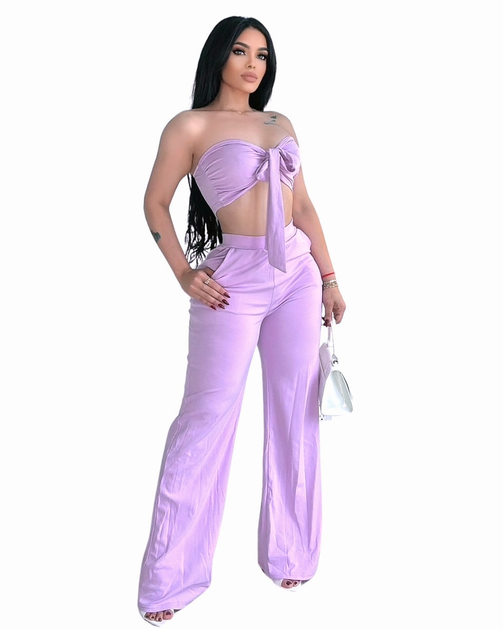 Albidalove Sexy Wide Leg Top and Pant Set