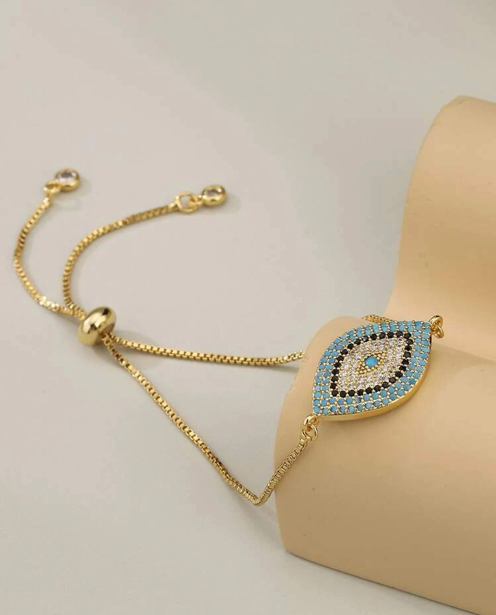 Thumbnail: Albidalove Cubic Zirconia Bracelet with Eye Design