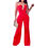 Thumbnail: Albidalove Solid Color Tube Top Casual Wide Leg Jumpsuit, Fitted For Birthday Pa