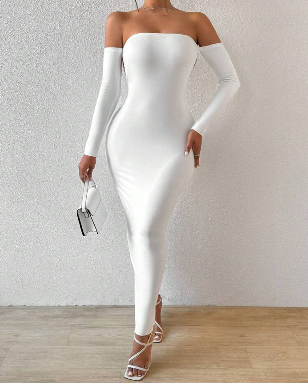 Thumbnail: Albidalove Women's Off Shoulder Backless Dress