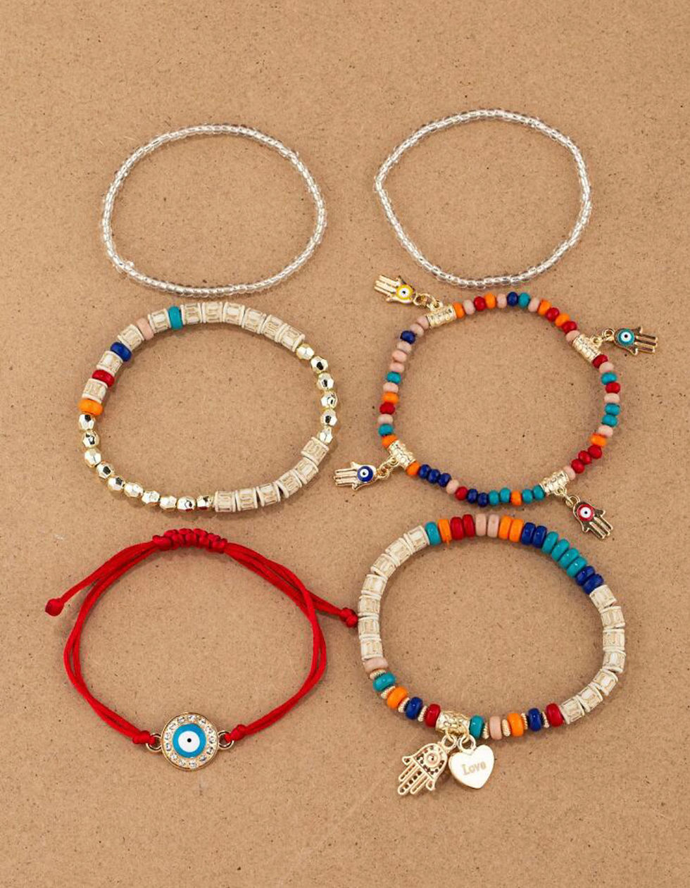 Thumbnail: Albidalove 6 pieces bracelets with eye detail