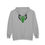 Thumbnail: Green Shield Emblem Zip Hoodie — Futuristic Minimalist Logo Sweatshirt