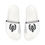 Thumbnail: Men's Slide Sandals — Removable Strap White Slides with Geometric Logo