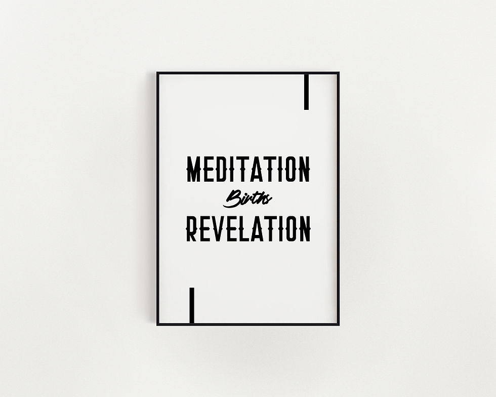 COLLECTION - MEDITATION BIRTHS REVELATION