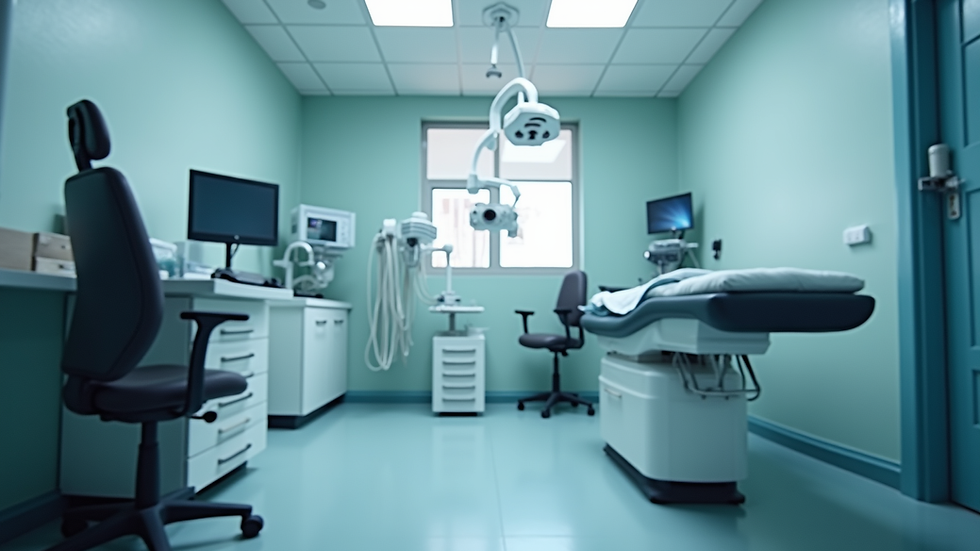 Eye-level view of modern otolaryngology clinic equipment in Zacapa