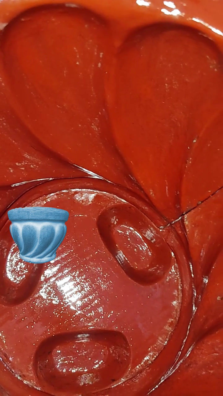 Miniatura: Molde Fazer Vaso Cimento Melão Peq. Sem Miolo Interno