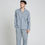 Thumbnail: Long sleeve Hipp shirt and Berninger trouser set | Blue stripe