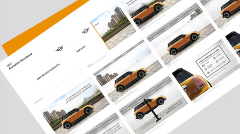 Visual of the digital animation storyboard