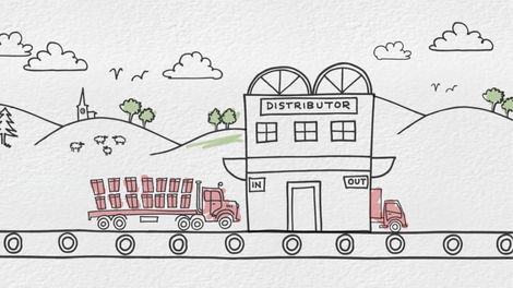 Illustration scene from the Spicers Remarkable loop animation