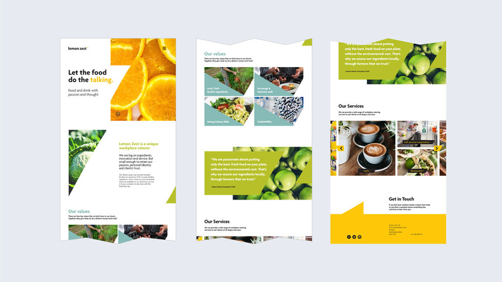 lemon zest website design