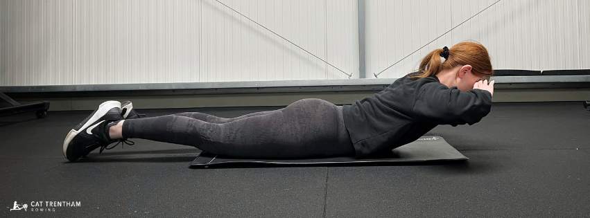 Athlete performing a controlled back extension focusing on hip movement