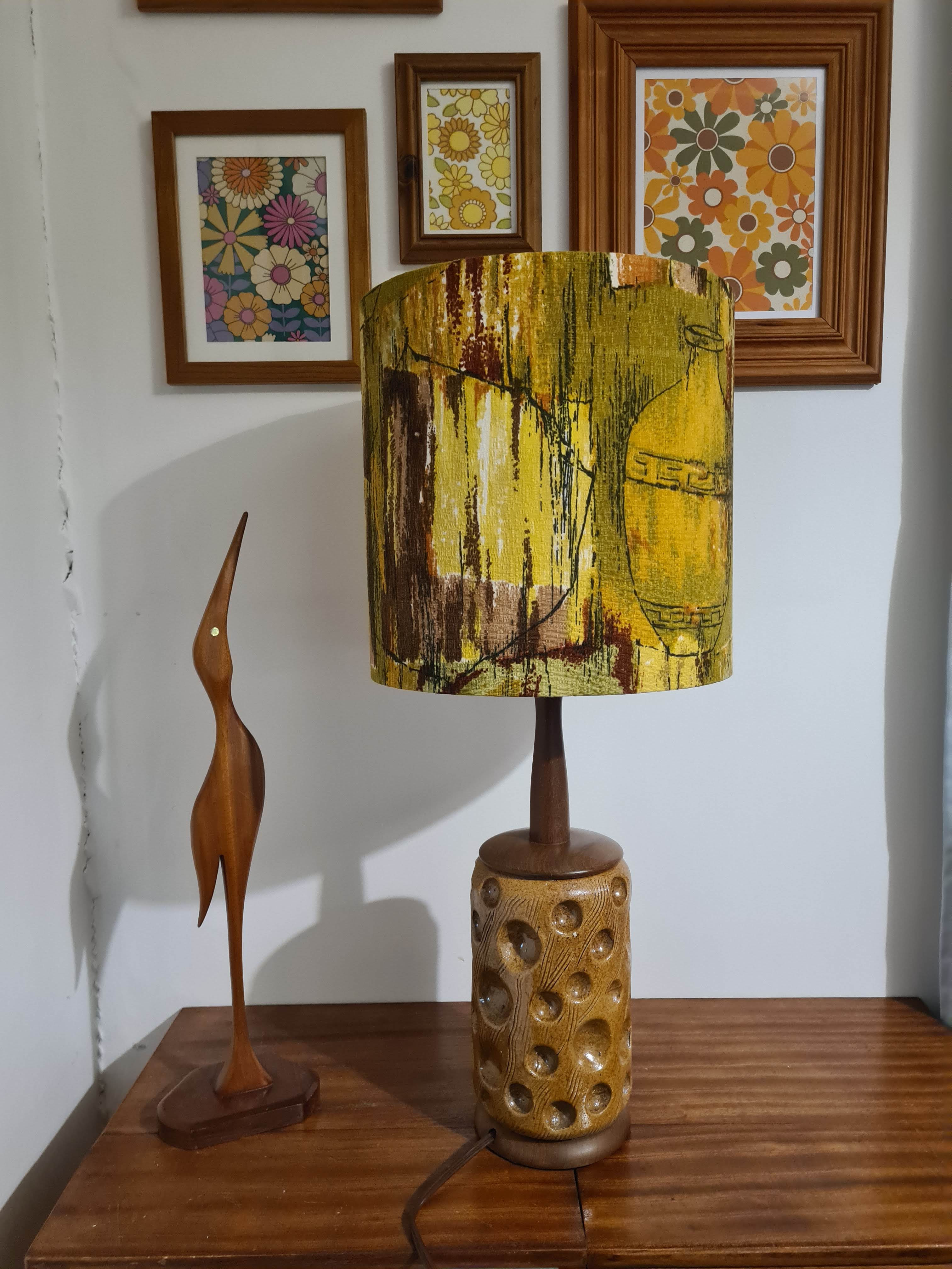 Mid Century Pottery Table Lamp