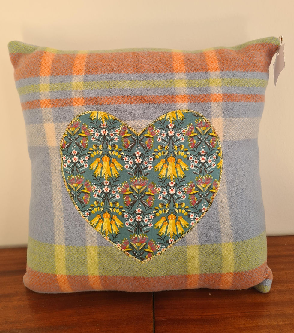 Vintage New Zealand Wool Blanket Cushion