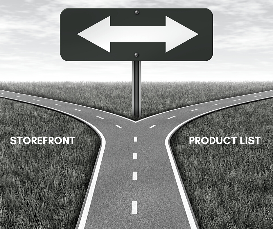Amazon Storefront vs Product List Page