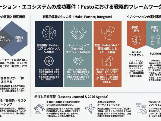100年企業Festoが明かす「真のイノベーション」の条件と、エコシステム構築の実践知(Hannover Messe2026報告)